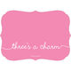 Pink Script Three's A Charm Triplets Photo Birth Announcements Image 2 of 6